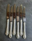 Set Of 6 Lunt American Victorian Sterling Silver Butter Knife Knives