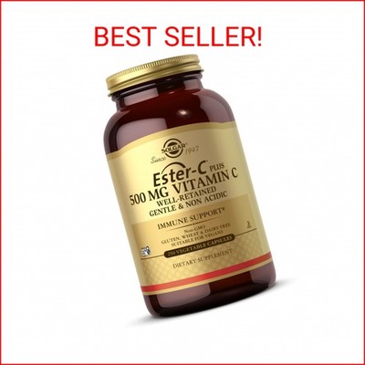 Solgar Ester-C Plus 500 mg Vitamin C (Ascorbate Complex), 250 Vegetable Capsules