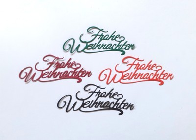 10 edle Schriftzüge Frohe Weihnachten - Farbwahl