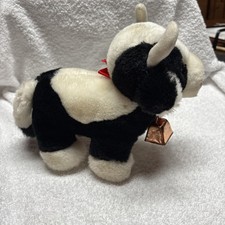 Russ Berrie Diddle Cow With Cow Bell Plush Lovey 10  