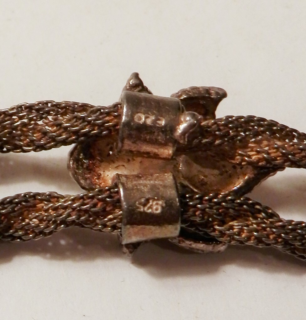 Sterling Silver Middle Eastern Design Beaded Lari… - image 6