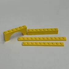 Lego 15254 3308 4477 60479 Yellow Replacement Add-on Pieces Parts Lot of 4