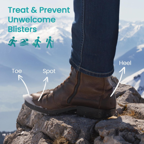 Blister Pads - 28 Ct Water Resistant Hydrocolloid Bandages for Foot, Toe, Heel - - Picture 7 of 11
