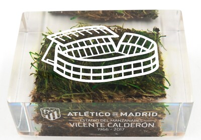 Vicente Calderon Atletico Madrid Stück Gras Luxus Präsentation Echtheitszerti...