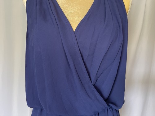 BCBGMAXAZRIA Cobalt Blue Thalia Sleeveless Romper Size S - Picture 5 of 11