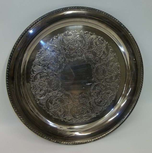 Vintage Gorham EP Silver Plate 14" Round Serving Tray eBay