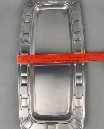 Longaberger Metallwaren rechteckige Platte gewebt Traditionen 1973 Aluminiumlegierung 13" - Bild 9 von 9