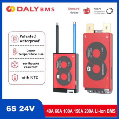 Daly BMS Li-ion 6S 24V 40A 60A 100A 150A 200A Protection Board w/Balance NTC lot