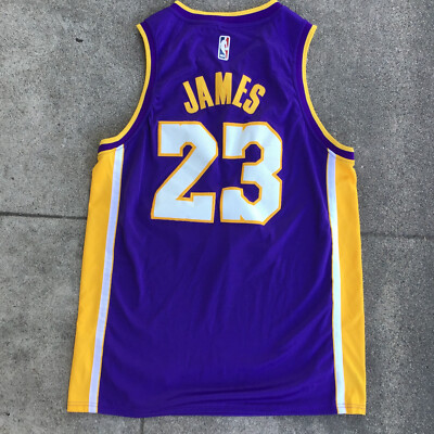 Nike LeBron James Swingman Aeroswet Men Jersey LA Lakers Mens Size
