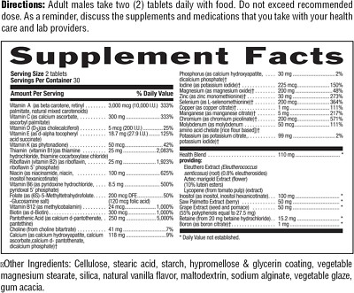 Max for Men, Multivitamin & Mineral Complex, Iron-Free, Vegetarian Tablets, 6...
