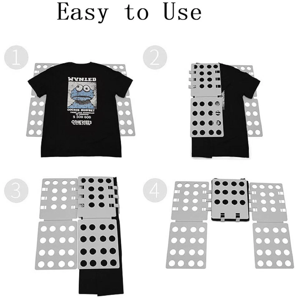 Faltbrett 5. generation Wäschefalter Set Faltgerät für T-Shirts platzsparend DHL - Bild 4 von 4