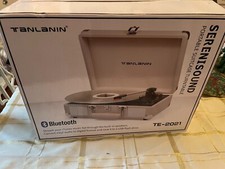 Tanlanin TE-2021 Vintage Turntable USB Bluetooth Portable Suitcase Record Player