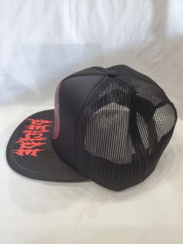 Metal Head Black Death Thrash Red Deicide Colors 5Panel Trucker Adjustable - Picture 2 of 2