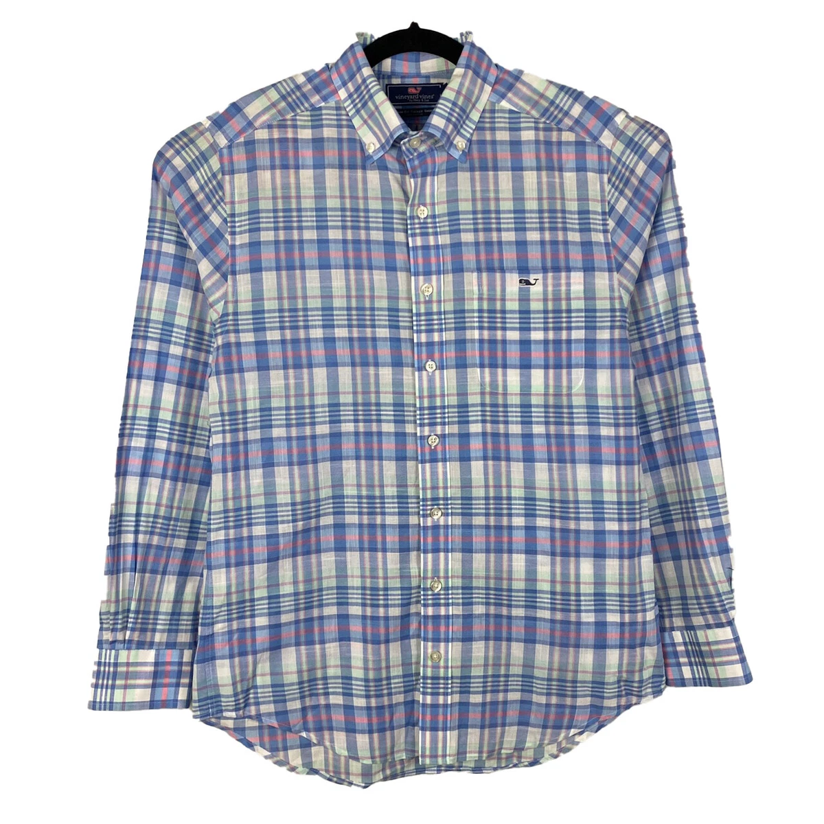 Vineyard Vines Small Slim Fit Tucker Shirt Long Sleeve Button Blue