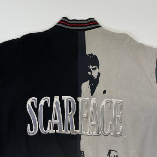 Vintage Scarface Movie JH Design Group Reversible Leather Jacket Coat Size 4XL - Picture 6 of 19