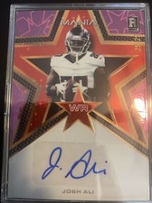 2023 Wild Card Auto Mania Pro Football RC Rookie #'d 25 /25 Ebay 1/1 Josh Ali