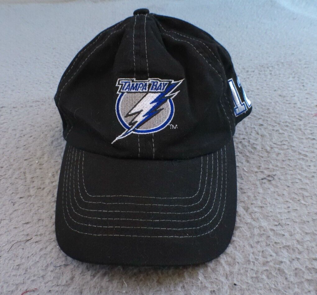 Tampa Bay Lightning Hat 58cm Black Baseball Cap Adjustable Embroidered #12  NHL - Main Image