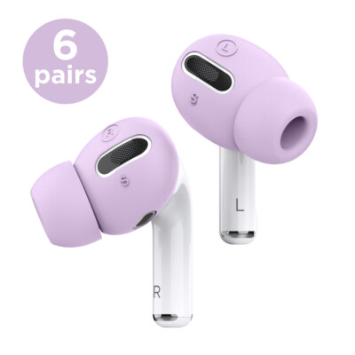 AirPods Pro Earbuds Cover Plus with Integrated Tips - elago  [6Pairs][Lavender]