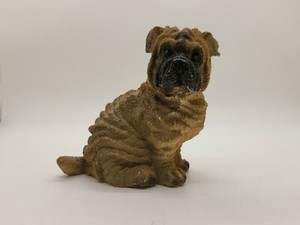 Shar Pei Dog Figurine 3 1/2 In Tall Vintage 