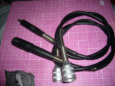Flexible shaft Tool Handpieces, LOT/2 Maker Unknown, 0.817 Inside Thread, Unused