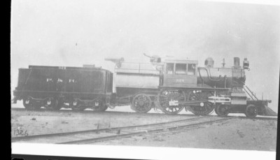 RDG reading railroad builders view 4-4-2 P&R 326 mounted negative