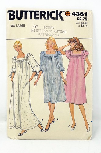 Neu Vintage Butterick Muster 4361 Misses' Loungewear Pyjama Größe Large ungeschnitten - Bild 1 von 3