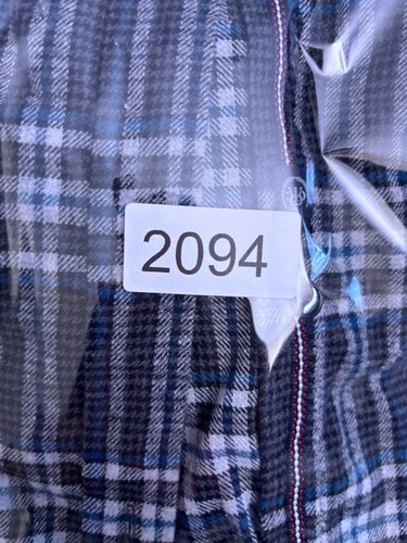 Men's Report Collection Plaid Shirt, Size M, Gray & Blue 90s Grunge Gorpcore - Picture 13 of 13