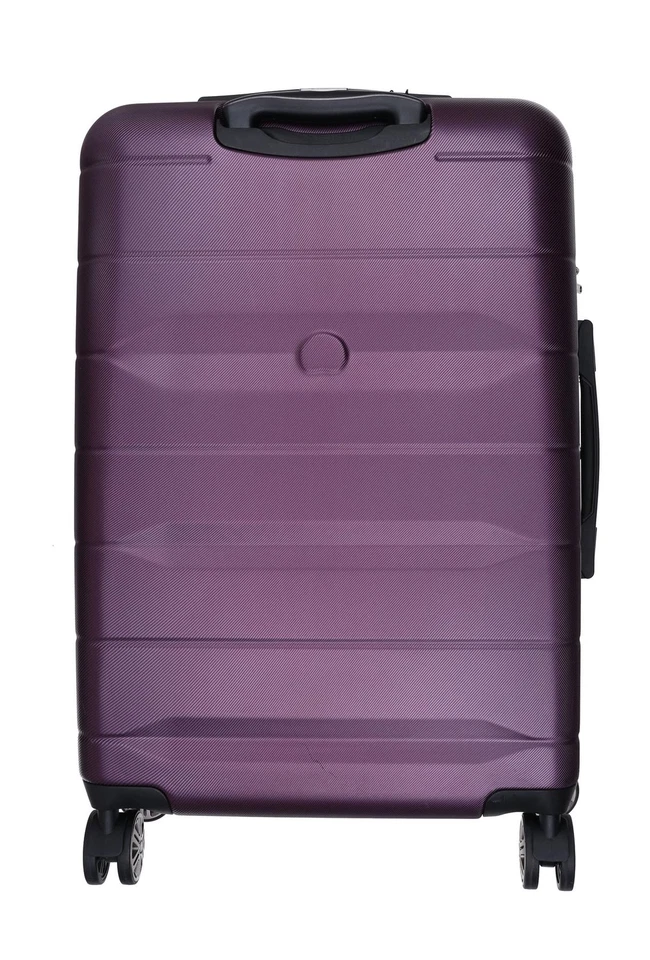 Жесткий расширяемый чемодан DELSEY Paris Comete 2.0 фиолетовый клетчатый средний 24 дюйма - Изображение 2 из 4