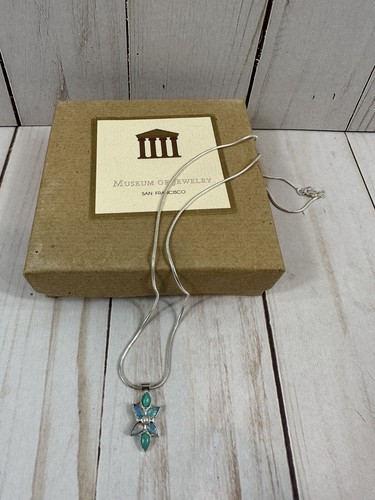 .925 Museum Of Jewelry Vintage Water Lilly Necklace - Picture 3 of 7