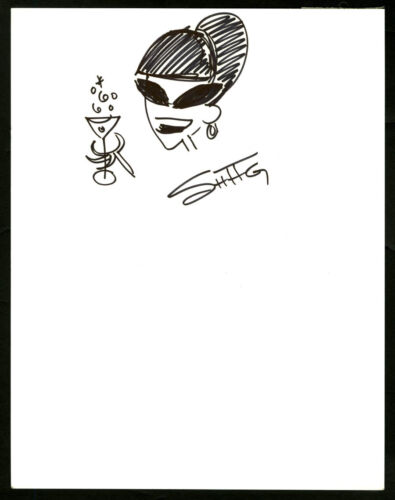 Shag Josh Agle  AUTOGRAPHED 11x14 Martini Hour Lady Original ART PSA/DNA Signed - Picture 1 of 3