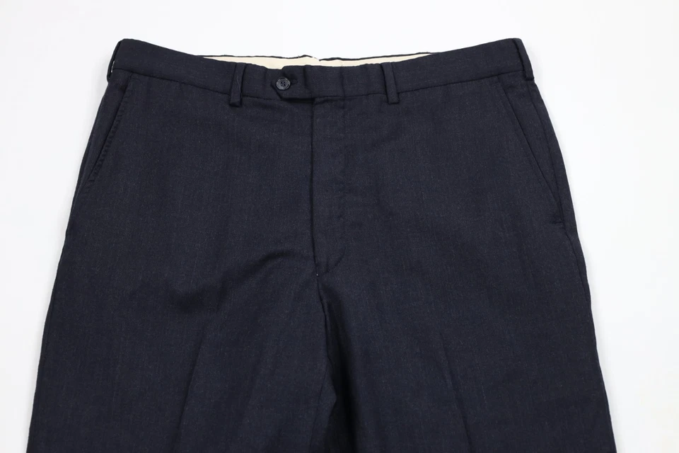 Vtg 90s Streetwear Mens 34x26 Cashmere Merino Wool Blend Wide Leg Chino Pants - Image 2 of 4