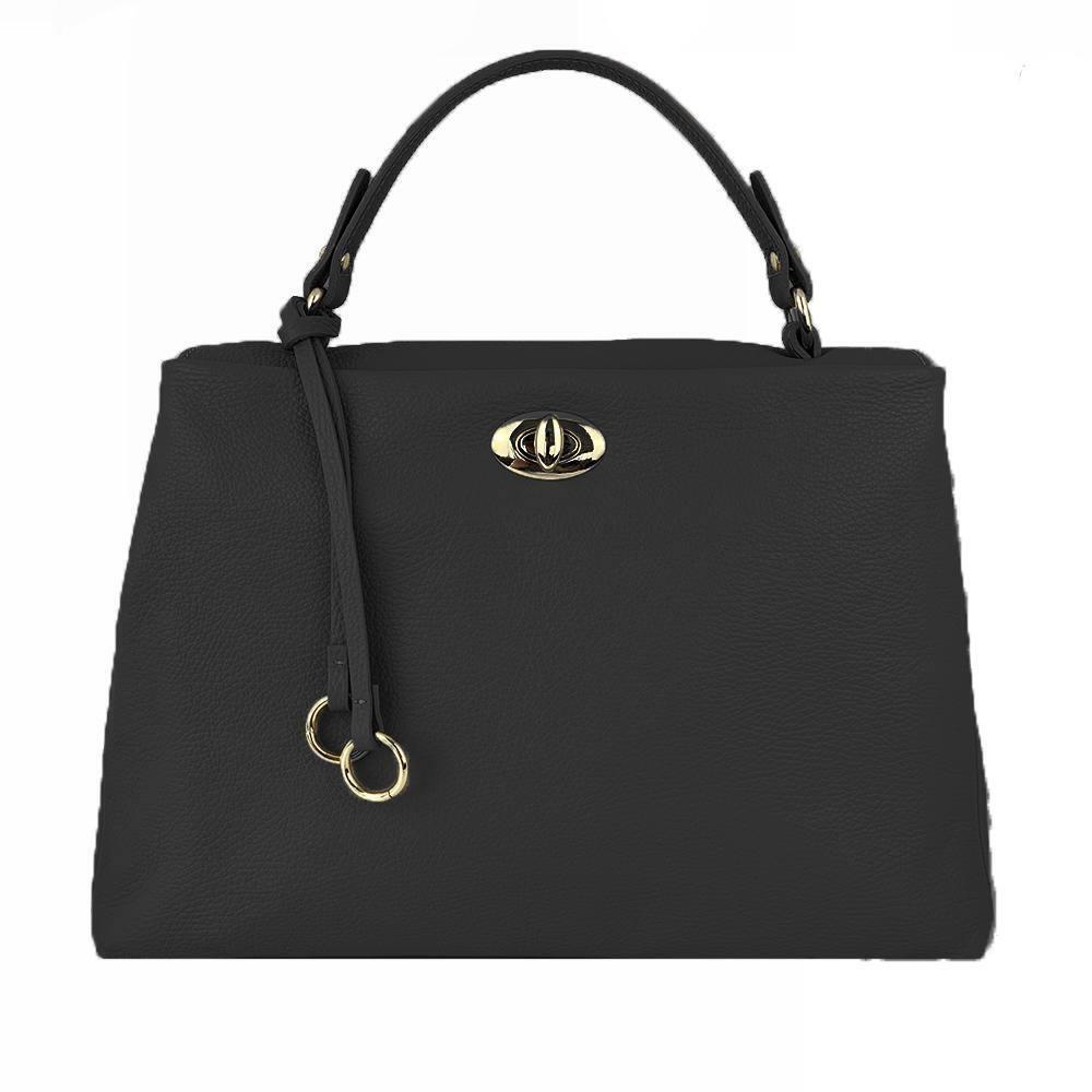 SAOLA Borsa a Mano in Pelle con Ciondolo Made in Italy