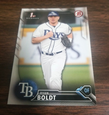 RYAN BOLDT 2016 1st BOWMAN DRAFT CARD #BD-118 TAMPA BAY RAYS (FIRST ROOKIE BASE)