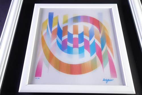 Raro Agamografo Olografico Lenticolare Edizione Limitata "Archi" di Yaacov Agam - Foto 13 di 16