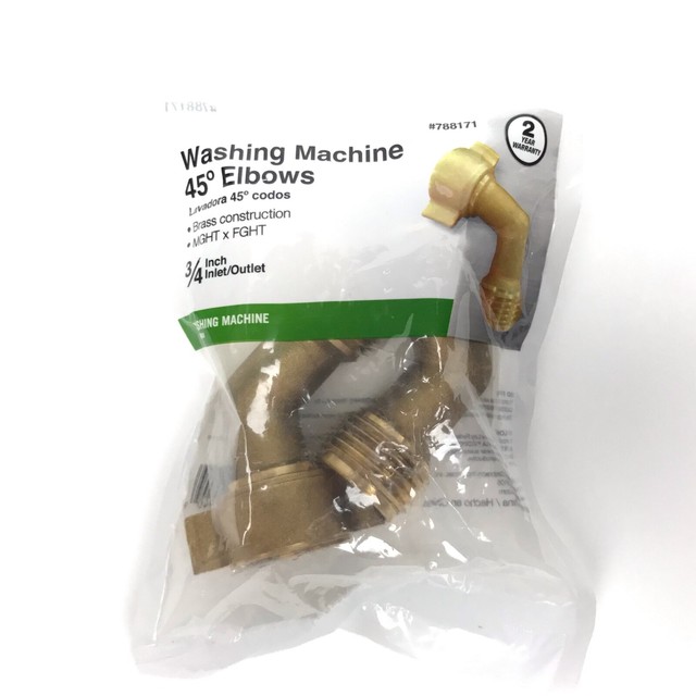 Washing Machine 45 Degree Elbows 3/4 Inch Brass 788171 eBay