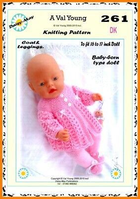 1 x poupées Knitting Pattern Nº 268 Baby Born ou 16/17ins dollby Val jeune