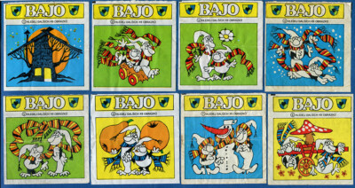 Bajo 2 Velim 1-50 Chewing Bubble Gum Wrappers Almost Full Complete Set 49 pcs