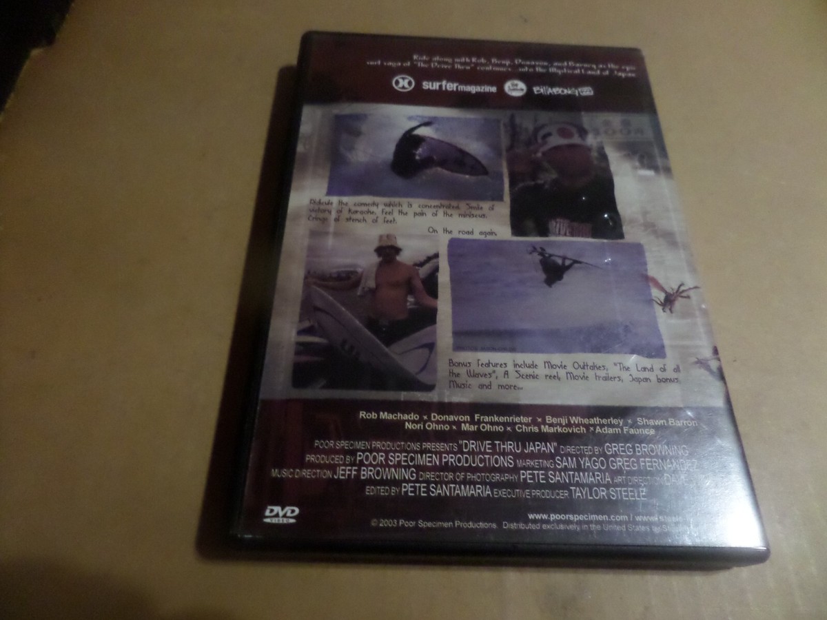 Drive Thru Japan (DVD, 2003) Surfing — Taylor Steele, Rob