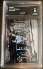 2018-19 Giannis Antetokounmpo Panini Prizm Basketball Get Hyped Graded GMA 9