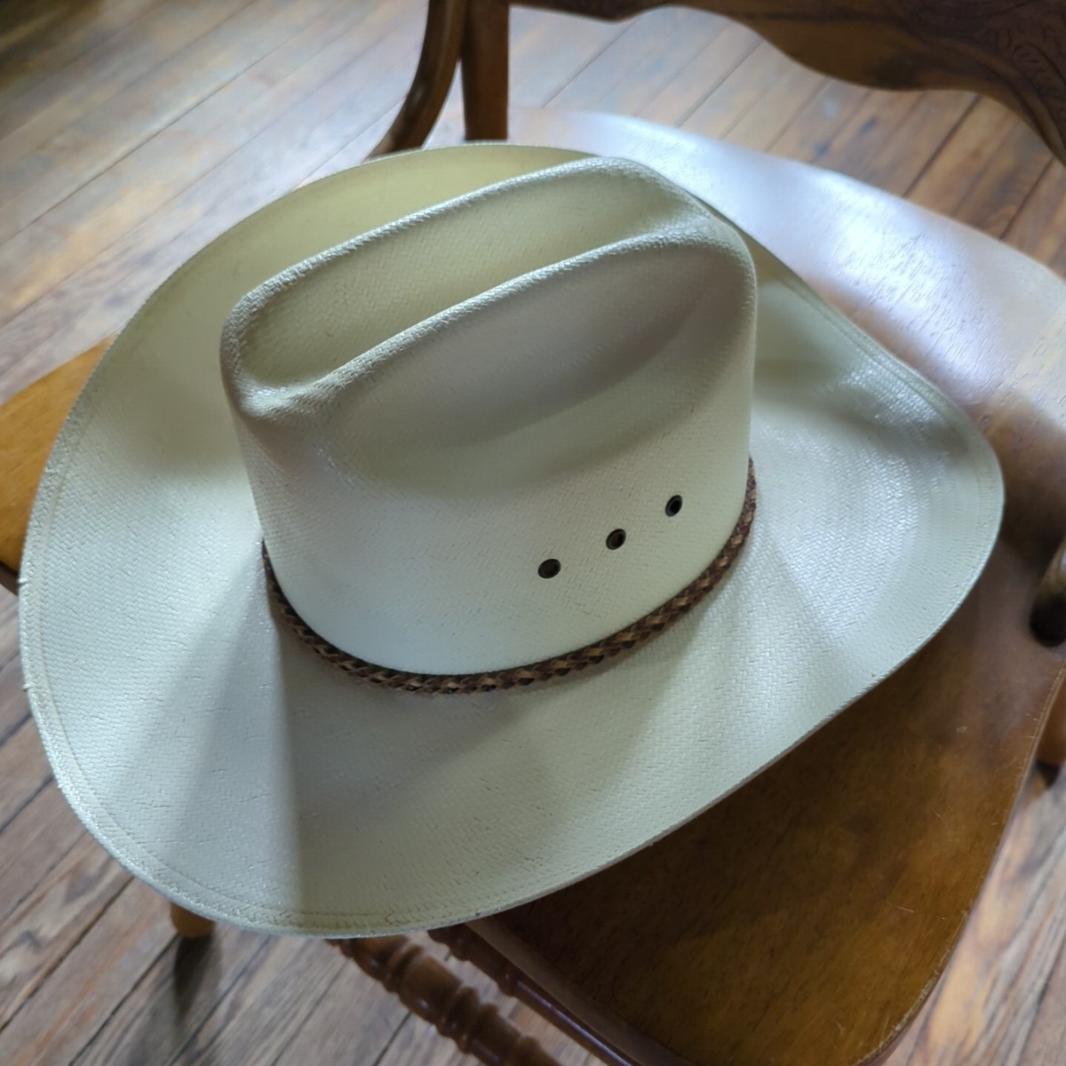 Resitol Western Shantung Panama Hat G. Strait Design 55 6 7  display picture 1
