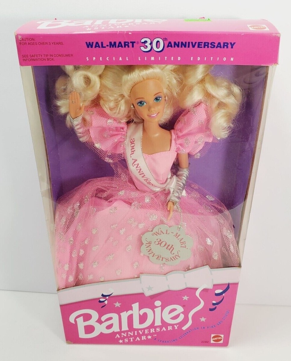 NEW 1992 Barbie Anniversary Star Wal-Mart 30th Anniversary