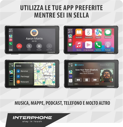 Ridesync SYNC5 Display Moto Carplay Apple E Android Auto, Schermo Moto Wi-Fi E B - Foto 5 di 12