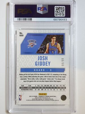 2021 Chronicles Josh Giddey Rookie #668 BLUE /99 Phoenix RC - PSA