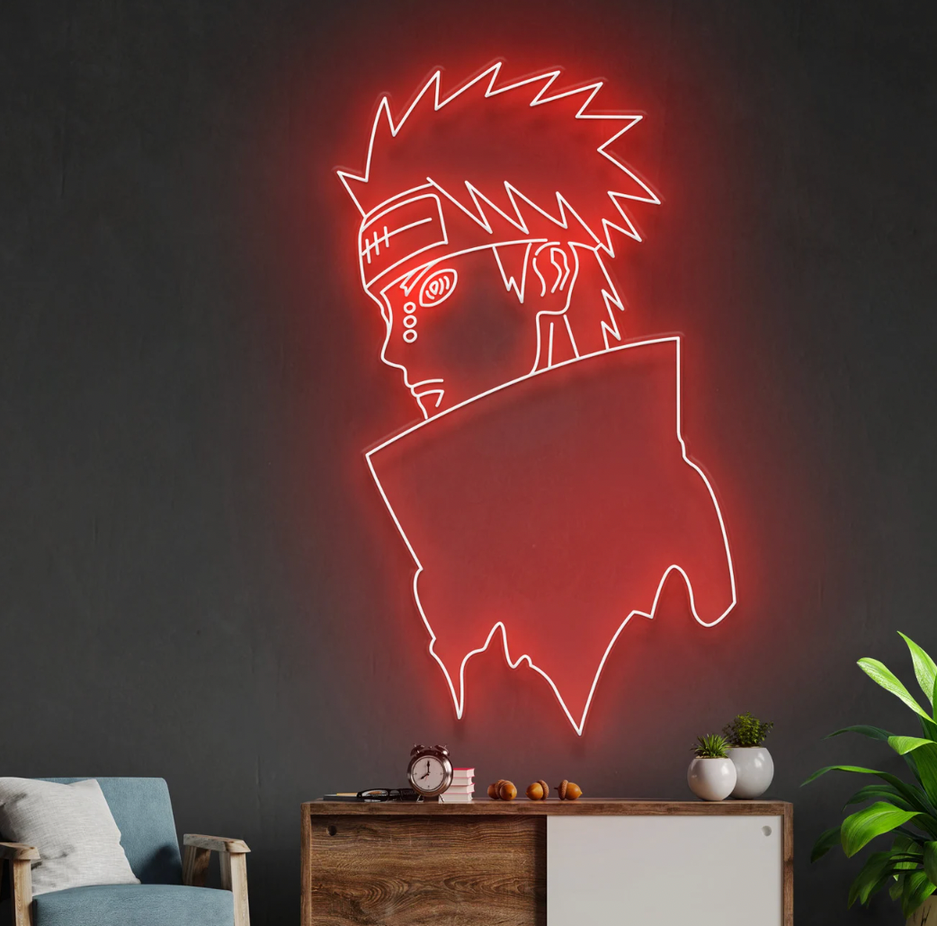 Luminária da Akatsuki Nuvem de Parede Rgb Gamer Naruto LED