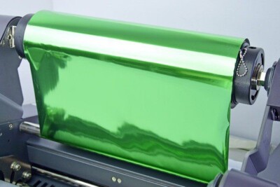 Green Metallic Foil Laminating Toner Reactive Fusing Sleeking Foil Digital Foil