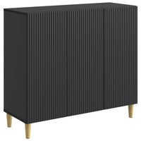 Sideboard Anrichte Kommode Schwarz 89X34,5X80 Cm Holzwerkstoff