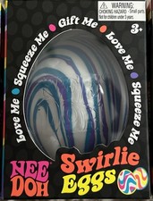 NeeDoh Swirlie Egg Purple Blue White Squishy Easter Egg Viral TikTok