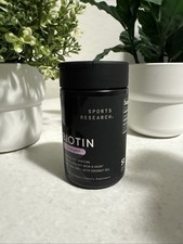 Vegan Biotin 10,000mcg w/ Coconut Oil Max Strength 30 Veggie Softgels 01/28