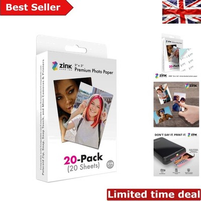 Vibrant 2x3 Fotopapier 20er Pack - Zero Ink Technologie für Polaroid Geräte