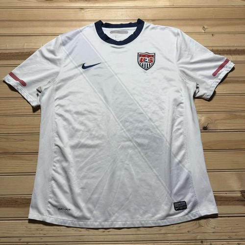Nike USA USMNT 2010 White Home Soccer Jersey Men's Sz Large Football World Cup